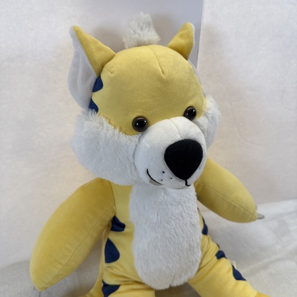 BAB Build A Bear Sabertooth Tiger Saber Tooth Yellow White‎ Stuffed Animal 17" T - Picture 2 of 12